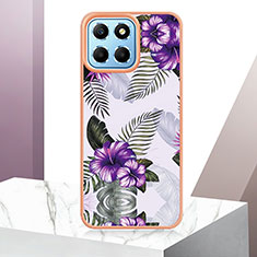 Silicone Candy Rubber Gel Fashionable Pattern Soft Case Cover Y06B for Huawei Honor X6 5G Purple