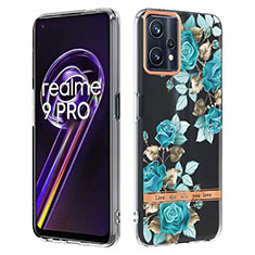 Silicone Candy Rubber Gel Fashionable Pattern Soft Case Cover Y06B for Realme 9 Pro 5G Cyan