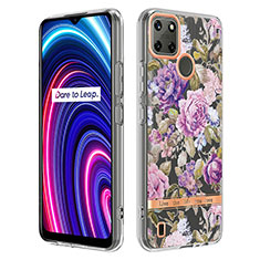 Silicone Candy Rubber Gel Fashionable Pattern Soft Case Cover Y06B for Realme C21Y Clove Purple