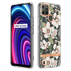 Silicone Candy Rubber Gel Fashionable Pattern Soft Case Cover Y06B for Realme C25Y India White