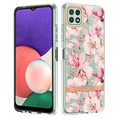 Silicone Candy Rubber Gel Fashionable Pattern Soft Case Cover Y06B for Samsung Galaxy A22 5G Pink