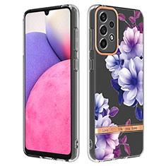 Silicone Candy Rubber Gel Fashionable Pattern Soft Case Cover Y06B for Samsung Galaxy A33 5G Purple