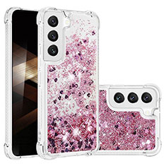 Silicone Candy Rubber Gel Fashionable Pattern Soft Case Cover Y06B for Samsung Galaxy S24 5G Rose Gold