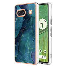 Silicone Candy Rubber Gel Fashionable Pattern Soft Case Cover Y07B for Google Pixel 7a 5G Green