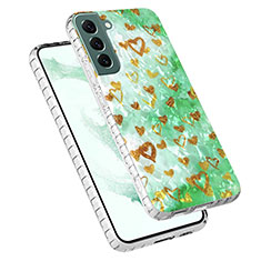 Silicone Candy Rubber Gel Fashionable Pattern Soft Case Cover Y07B for Samsung Galaxy S21 5G Green
