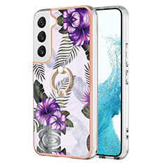 Silicone Candy Rubber Gel Fashionable Pattern Soft Case Cover Y15B for Samsung Galaxy S21 Plus 5G Purple