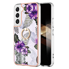 Silicone Candy Rubber Gel Fashionable Pattern Soft Case Cover Y15B for Samsung Galaxy S24 Plus 5G Purple