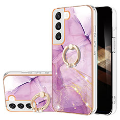 Silicone Candy Rubber Gel Fashionable Pattern Soft Case Cover Y16B for Samsung Galaxy S24 5G Clove Purple