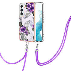 Silicone Candy Rubber Gel Fashionable Pattern Soft Case Cover Y20B for Samsung Galaxy S21 5G Purple