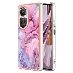 Silicone Candy Rubber Gel Fashionable Pattern Soft Case Cover YB1 for Oppo Reno10 Pro+ Plus 5G Pink