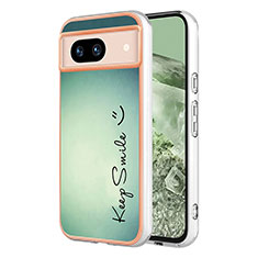 Silicone Candy Rubber Gel Fashionable Pattern Soft Case Cover YB2 for Google Pixel 8a 5G Green