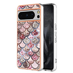 Silicone Candy Rubber Gel Fashionable Pattern Soft Case Cover YB3 for Google Pixel 8 Pro 5G Brown