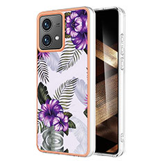 Silicone Candy Rubber Gel Fashionable Pattern Soft Case Cover YB3 for Motorola Moto G84 5G Purple