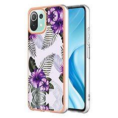 Silicone Candy Rubber Gel Fashionable Pattern Soft Case Cover YB3 for Xiaomi Mi 11 Lite 4G Purple