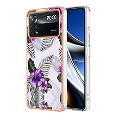 Silicone Candy Rubber Gel Fashionable Pattern Soft Case Cover YB3 for Xiaomi Poco X4 Pro 5G Purple