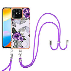 Silicone Candy Rubber Gel Fashionable Pattern Soft Case Cover YB3 for Xiaomi Redmi 10 India Purple