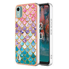 Silicone Candy Rubber Gel Fashionable Pattern Soft Case Cover YB4 for Nokia C12 Pro Colorful