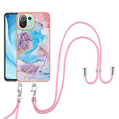 Silicone Candy Rubber Gel Fashionable Pattern Soft Case Cover YB4 for Xiaomi Mi 11 Lite 4G Blue