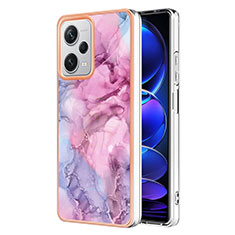 Silicone Candy Rubber Gel Fashionable Pattern Soft Case Cover YB7 for Xiaomi Redmi Note 12 Explorer Clove Purple