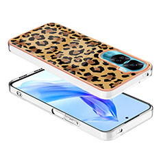 Silicone Candy Rubber Gel Fashionable Pattern Soft Case Cover YB8 for Huawei Honor 90 Lite 5G Brown