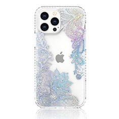 Silicone Candy Rubber Gel Fashionable Pattern Soft Case Cover YJ1 for Apple iPhone 13 Pro Max Clear