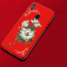 Silicone Candy Rubber Gel Flowers Soft Case Cover for Huawei Honor View 10 Lite Red