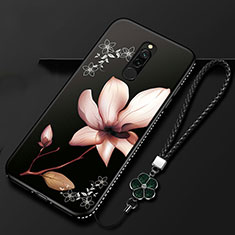 Silicone Candy Rubber Gel Flowers Soft Case Cover for Xiaomi Redmi 8 Brown