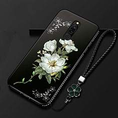 Silicone Candy Rubber Gel Flowers Soft Case Cover for Xiaomi Redmi 8 White