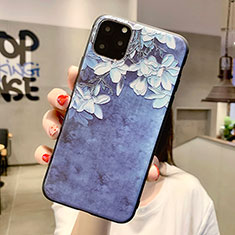 Silicone Candy Rubber Gel Flowers Soft Case Cover H07 for Apple iPhone 11 Pro Max Blue