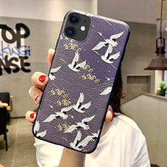 Silicone Candy Rubber Gel Flowers Soft Case Cover H08 for Apple iPhone 11 Black