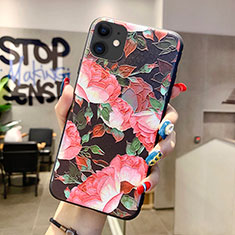 Silicone Candy Rubber Gel Flowers Soft Case Cover H12 for Apple iPhone 11 Pink