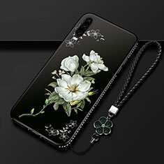 Silicone Candy Rubber Gel Flowers Soft Case Cover K01 for Huawei P30 Black