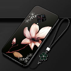 Silicone Candy Rubber Gel Flowers Soft Case Cover S01 for Vivo S1 Pro Brown