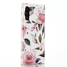 Silicone Candy Rubber Gel Flowers Soft Case Cover S03 for Samsung Galaxy Note 10 Pink