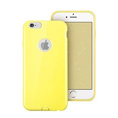 Silicone Candy Rubber Gel Soft Case With Hole for Apple iPhone 6 Yellow