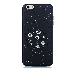 Silicone Candy Rubber Gel Starry Sky Soft Case Cover for Apple iPhone 6S Plus Black
