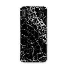 Silicone Candy Rubber Marble Pattern Soft Case P02 for Apple iPhone Xs Black