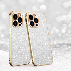 Silicone Candy Rubber TPU Bling-Bling Soft Case Cover AC1 for Apple iPhone 13 Pro Max Silver