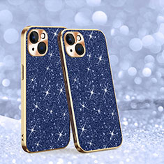 Silicone Candy Rubber TPU Bling-Bling Soft Case Cover AC1 for Apple iPhone 15 Blue