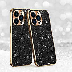 Silicone Candy Rubber TPU Bling-Bling Soft Case Cover AC1 for Apple iPhone 15 Pro Max Black