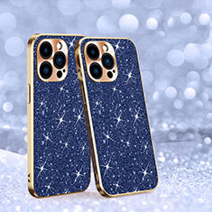 Silicone Candy Rubber TPU Bling-Bling Soft Case Cover AC1 for Apple iPhone 15 Pro Max Blue