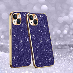 Silicone Candy Rubber TPU Bling-Bling Soft Case Cover AC1 for Apple iPhone 15 Purple