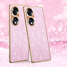 Silicone Candy Rubber TPU Bling-Bling Soft Case Cover GS1 for Huawei Honor 70 5G Rose Gold