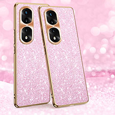 Silicone Candy Rubber TPU Bling-Bling Soft Case Cover GS1 for Huawei Honor 70 Pro 5G Rose Gold