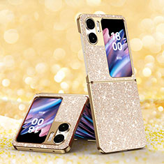 Silicone Candy Rubber TPU Bling-Bling Soft Case Cover GS1 for Oppo Find N2 Flip 5G Gold