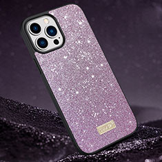 Silicone Candy Rubber TPU Bling-Bling Soft Case Cover LD1 for Apple iPhone 13 Pro Purple