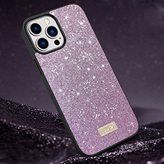 Silicone Candy Rubber TPU Bling-Bling Soft Case Cover LD1 for Apple iPhone 14 Pro Purple