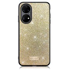 Silicone Candy Rubber TPU Bling-Bling Soft Case Cover LD1 for Huawei P50 Pro Gold