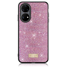 Silicone Candy Rubber TPU Bling-Bling Soft Case Cover LD1 for Huawei P50 Purple