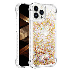 Silicone Candy Rubber TPU Bling-Bling Soft Case Cover S01 for Apple iPhone 16 Pro Gold